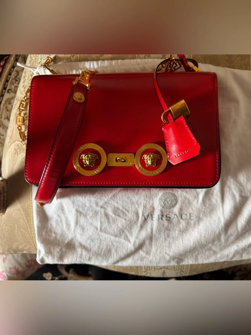 Versace Red Icon Shoulder Bag- Tribute Collection 2018